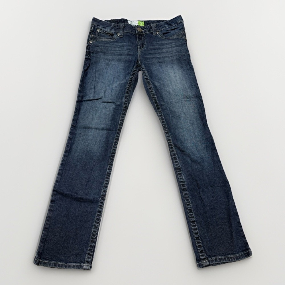 Aeropostale Women's 7/8 Short Bayla Skinny Denim Blue Jeans Stonewashed